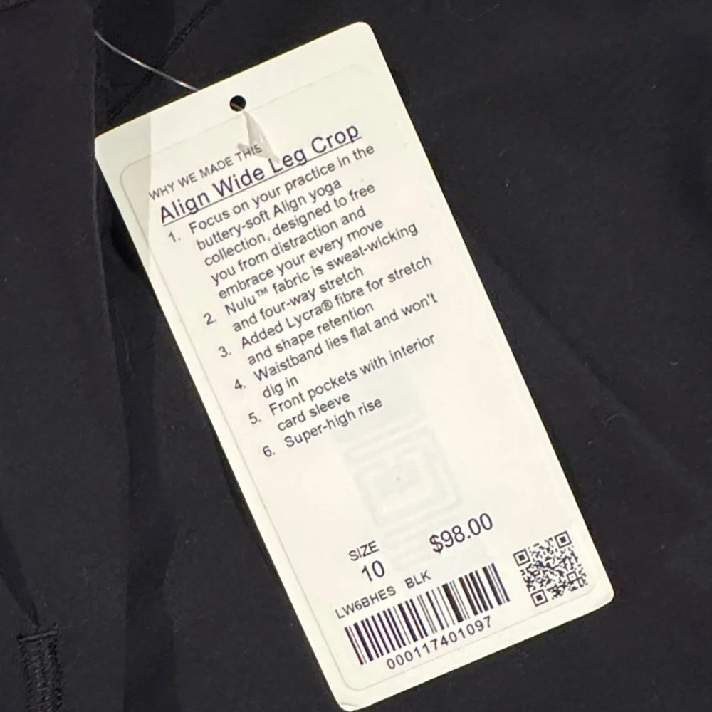 lululemon athletica Align Black Wide Leg Crop - Picture 2 of 6